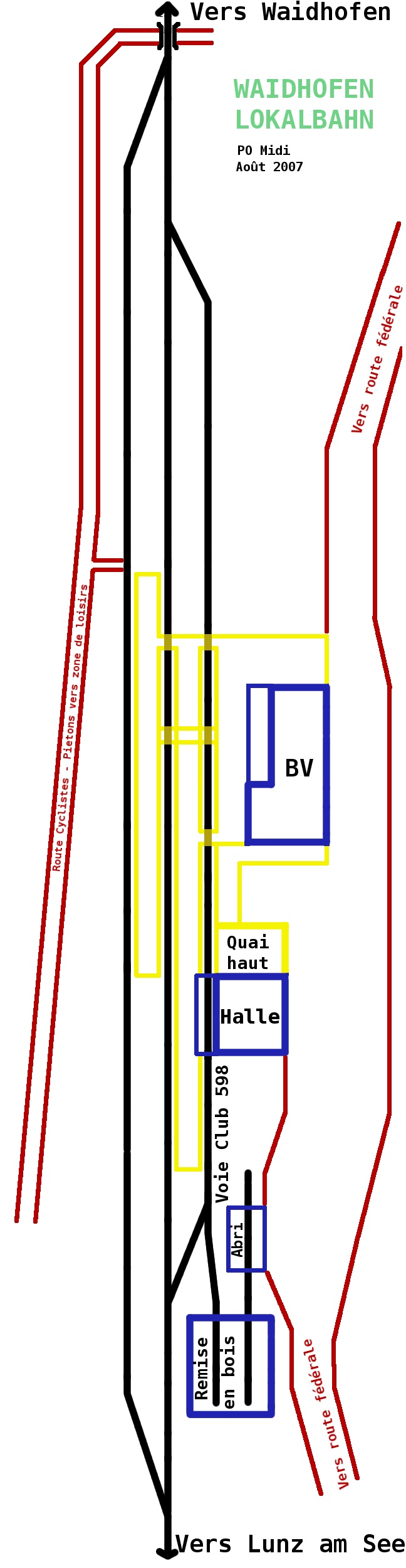 Schéma de la gare de Waidhofen Lokalbahn