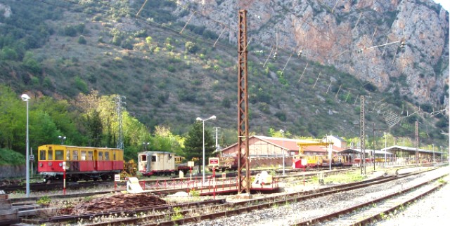 Sortie coté Latour de Carol de la gare de Villefranche