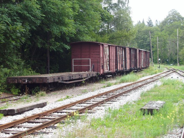 Wagons stockés en gare de Reichenau sur le Höllentalbahn