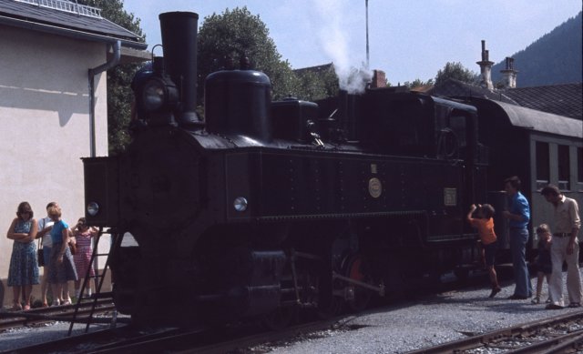La Bh 1 en gare de Tamsweg en 1980