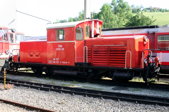 La 2091.09 à la livrée refaite à neuve en juin 2007 à Waidhofen